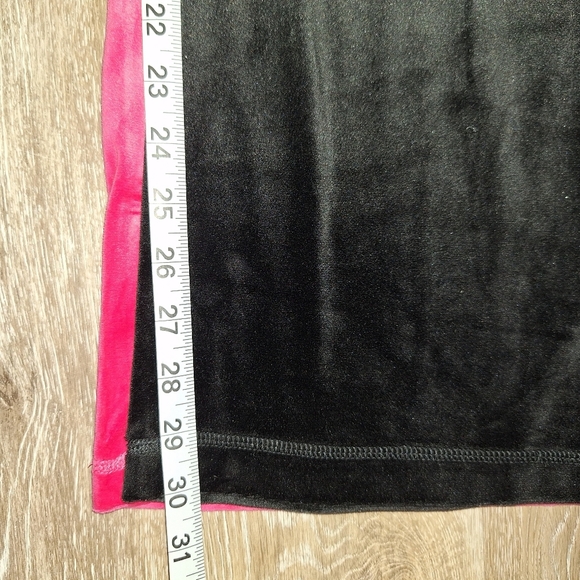 Lot Of 2 Y2K Juicy Couture Pants 2XL Activewear Hot Pink& Black Velour Yoga Logo - Picture 10 of 12